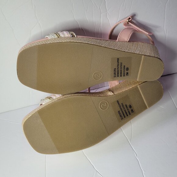 Pop Little Girls Europa Wedge Sandals NWT Size Little Girls 2 - Picture 5 of 7